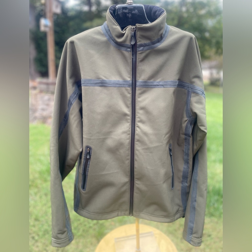 Boy Scouts of America Trektek Trunorth Jacket Men's Small Full Zip Green